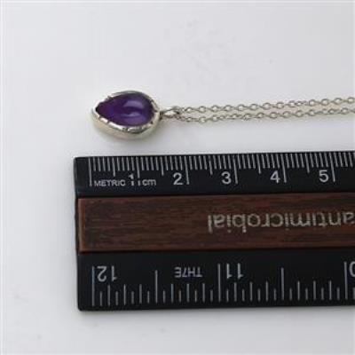 Natural Purple Teardrop Amethyst Minimal 925 Silver Pendant Women Jewelry Supplier | Akrati Jewels Inc